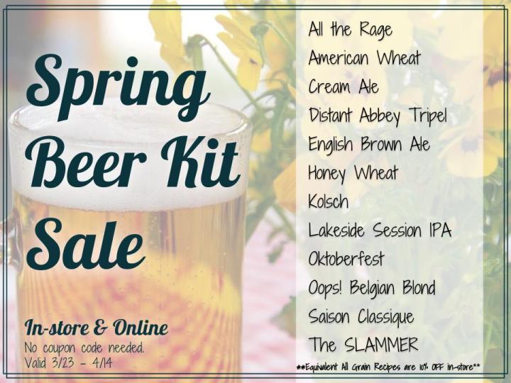 Spring Beer Kit Sale